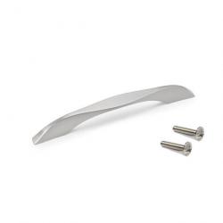 Lot de 20 poignées pour meuble Emuca Varna L181mm entraxe 160mm zamak finition nickel satiné