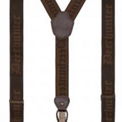 Bretelles avec boutons et clips Deerhunter Marron foncé 120 cm