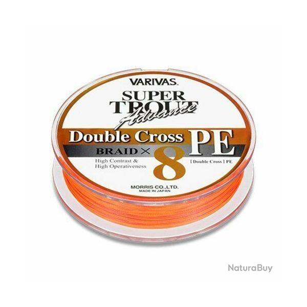 Tresse Varivas Super Trout Double Cross PE Orange PE 0,8