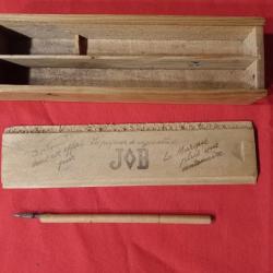 ancien coffret porte plume publicitaire " J.O.B "  1960