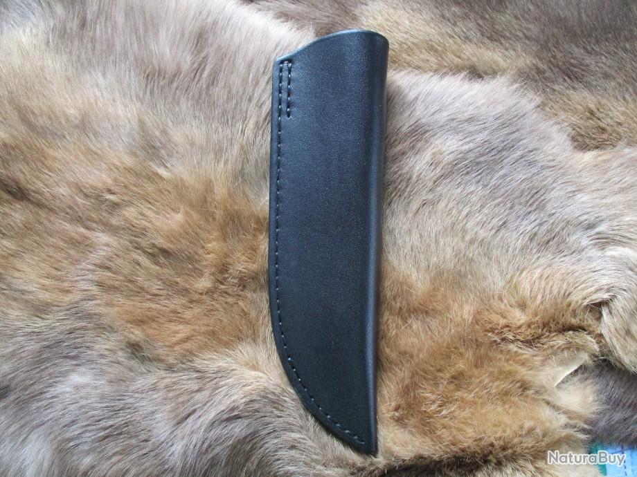 Étui Cuir Opinel N°10 – Hunter Bear – Sortie Rapide – Motifs Patinés – Fabriqué France