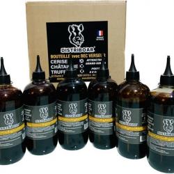 Goudron liquide aromatisé avec bec verseur - Pack découverte 6x500g