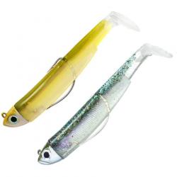 Double Combo Black Minnow 90 Shore - 9cm - 5g - Ghost Minnow - Wakasagi