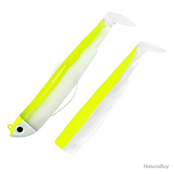 Combo Black Minnow 120 Shore - 12cm - 12g - Taille 3 Fluo Yellow