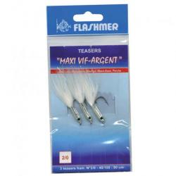 Teaser Flashmer Maxi Vif Argent - Blanc - 2/0 - Par 3