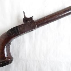 M4) trés rare pistolet 23,5 centimètres ( coup de poing )  a  long canon