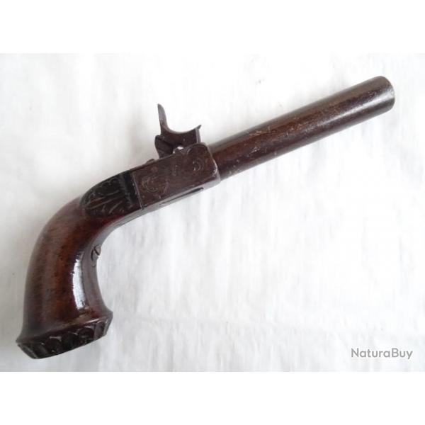 M4) trs rare pistolet 23,5 centimtres ( coup de poing )  a  long canon