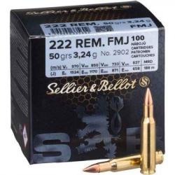 MUNITIONS SELLIER - BELLOT 222 FMJ 3,2G VRAC X 100