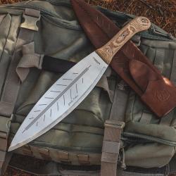Machette CONDOR Grande Feuille Grave Acier Manche Micarta