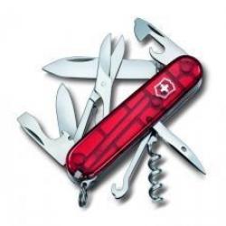 BEL39 COUTEAU SUISSE VICTORINOX "CLIMBER" TRANSLUCIDE ROUGE 15 FONCTIONS NEUF
