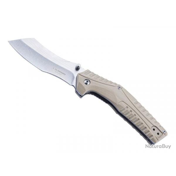 COUTEAU HERBERTZ G10 BEIGE 11,5CM INOX