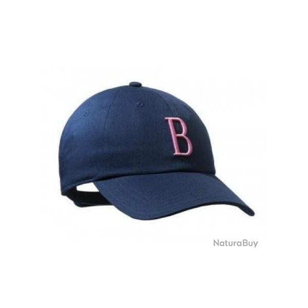 Casquette Beretta Big B Cap coloris bleu logo rose