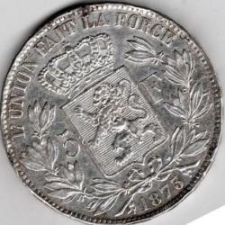 5 francs ARGENT - LEOPOLD II - 1873 -  qualité  SUP