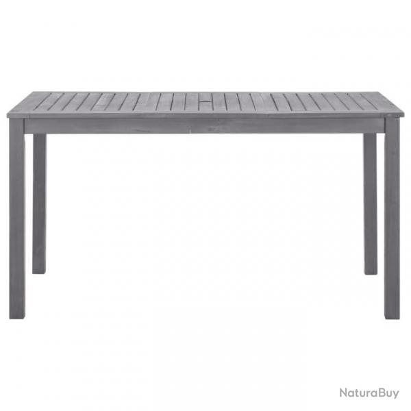 Table de jardin Dlavage gris 140x80x74 cm Bois d'acacia massif 311849