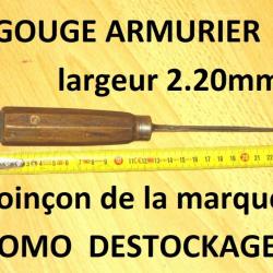 GOUGE ARMURIER largeur tranchant 2.20mm - VENDU PAR JEPERCUTE (D23B579)