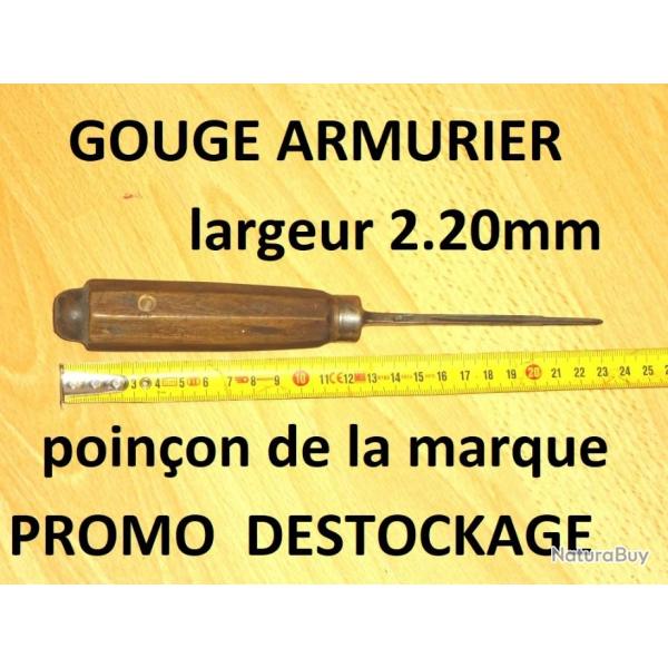 GOUGE ARMURIER largeur tranchant 2.20mm - VENDU PAR JEPERCUTE (D23B579)