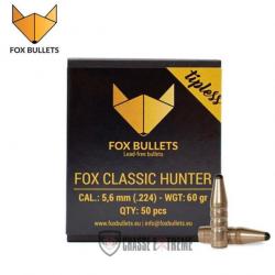 50 Ogives FOX Classic Hunter 60Gr Cal 5,6 mm(.224)