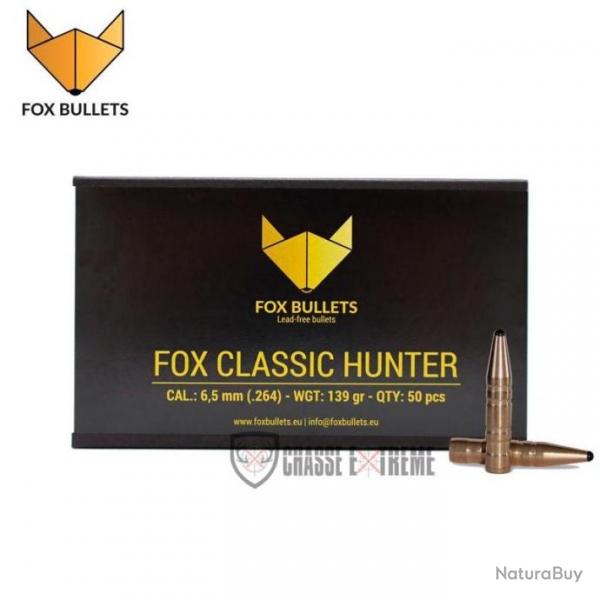 50 Ogives FOX Classic Hunter 139Gr Cal 6,5 mm (.264)