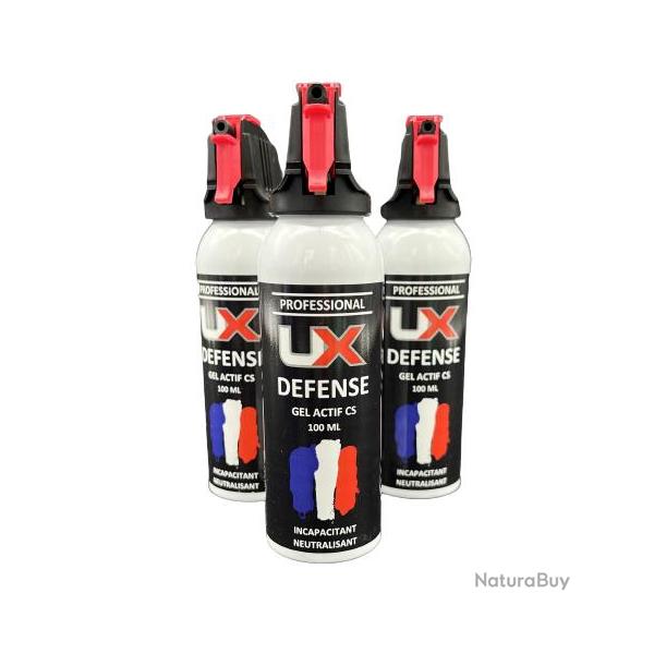 UX PRO / UMAREX - 3X Bombe Spray Gel actif CS 100 ml de dfense UMAREX