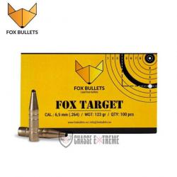 100 Ogives FOX Target 123gr Cal 6,5mm (.264)