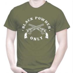 TEE SHIRT  BLACK POWDER ONLY -  tir poudre noire Révolver à amorce 1075 Sheriff Army calibre 36 Colt