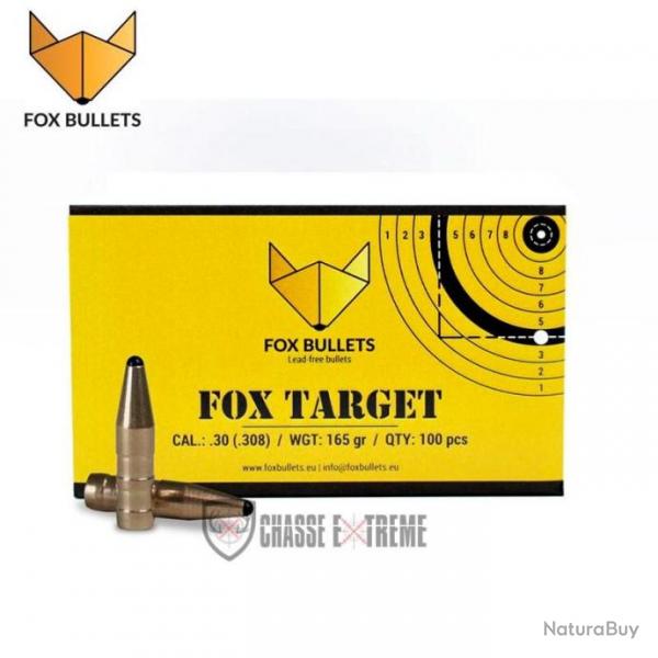 100 Ogives FOX Target 165gr Cal 30 (.308)