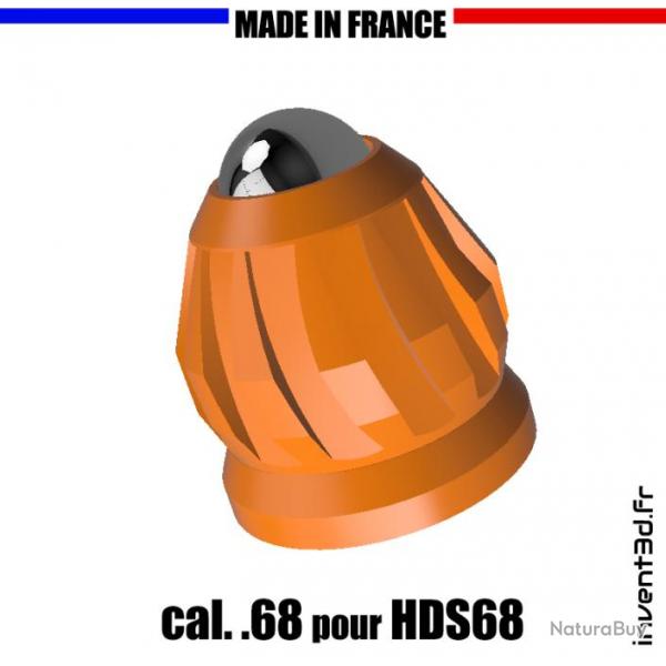 Slugs billes acier 8mm pour HDS68 cal.68 - poids 4g - Airsoft Orange 15