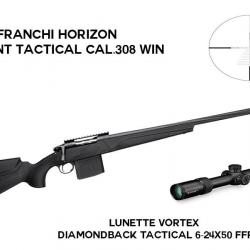 Pack FRANCHI Horizon Varmint Tactical Cal.308 Win + LUNETTE VORTEX OPTICS DIAMONDBACK TACTICAL 6-24X