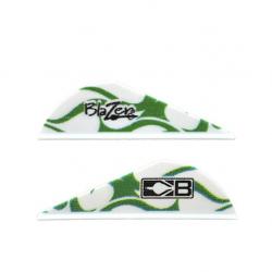BOHNING - Plume BLAZER 2" GWF GREEN AND WHITE FLAME