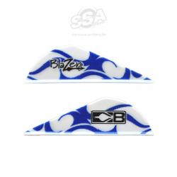 BOHNING - Plume BLAZER 2" BWF BLUE AND WHITE FLAME