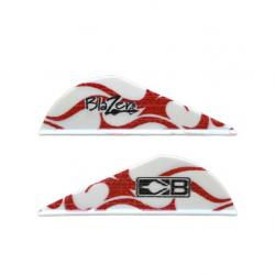 BOHNING - Plume BLAZER 2" GRWF RED & WHITE FLAME