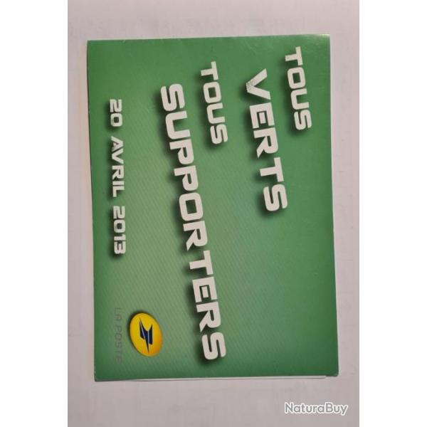 Vends pochette avec 10 timbres Association Sportive Saint-tienne