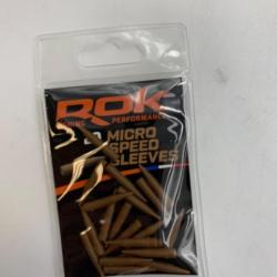 20 manchons Rok Fishing micro speed sleeves marron