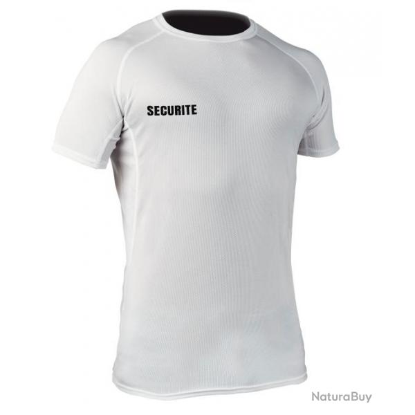 T shirt respirant Challenger SECURITE blanc BLANC