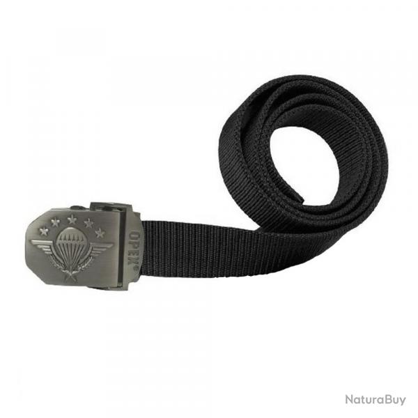 Ceinture boucle gravee relief PARA Noir