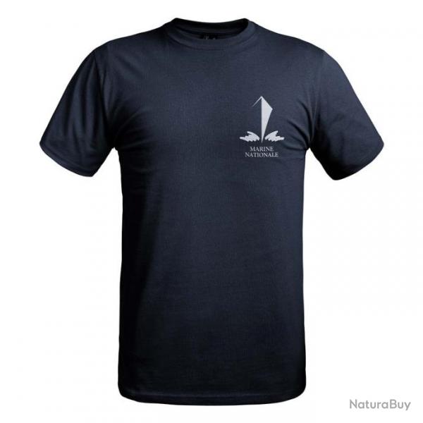 T shirt Strong logos Marine Nationale bleu marine Bleu Marine