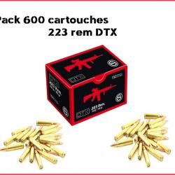 Pack 600 cartouches 223 rem GECO DTX 55 grains 