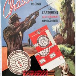 Très rare et ancienne publicité carton d'armurier pour les cartouches MONOPOLE