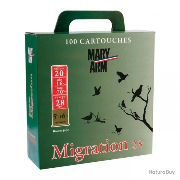 Pack de 100 cart MIGRATION 20/70 28g pb 5+6 (Taille 1)