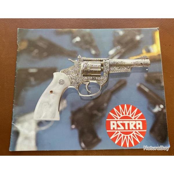 Dpliant catalogue des armes de poing ASTRA, annes 70