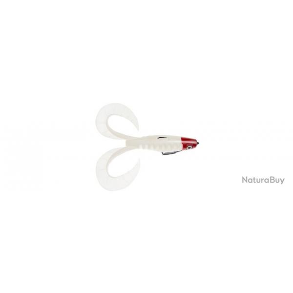 Leurre Delalande Neo Frog Vrac 12Cm + Tete Plombee 7G (X1) BLANC TETE ROUGE