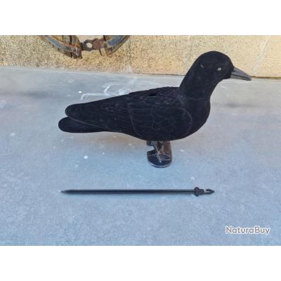 Uni-Toys Marionnette Corbeau Tête Rotative – 31 Cm – Peluche Douce, Oiseau Réaliste – Dès 3 Ans