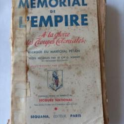 Livre à la gloire des troupes coloniales de 1941 avec exergue de Philippe Pétain