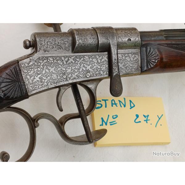 Carabine BUFFALO STAND de LUXE n 27,  double pontet volute . Acier deux palmes .