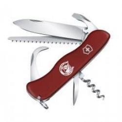 BEL114 COUTEAU SUISSE VICTORINOX "EQUESTRIAN" MOTIF CHEVAL ROUGE 12 FONCTIONS NEUF