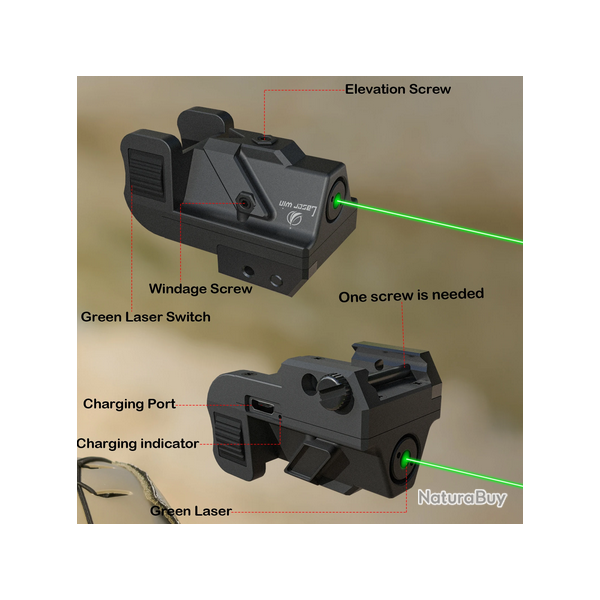 Laser vert pour pistolet et carabine