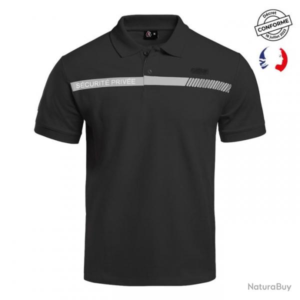 Polo noir SECURITE PRIVEE Scu One