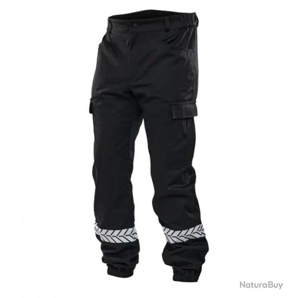 Pantalon GK Safetek scurit prive noir bandes HV Noir