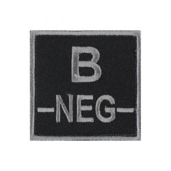 Velcro groupe sanguin gris/noir B-
