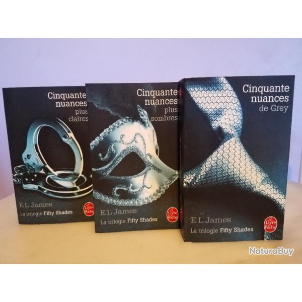 Lot de 3 livres " Cinquante nuances de Grey , plus sombre , plus claires.